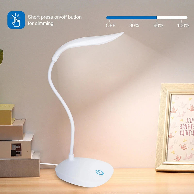 LED Desk Lamp Eye Protection Night Light Touch Dimmable Reading