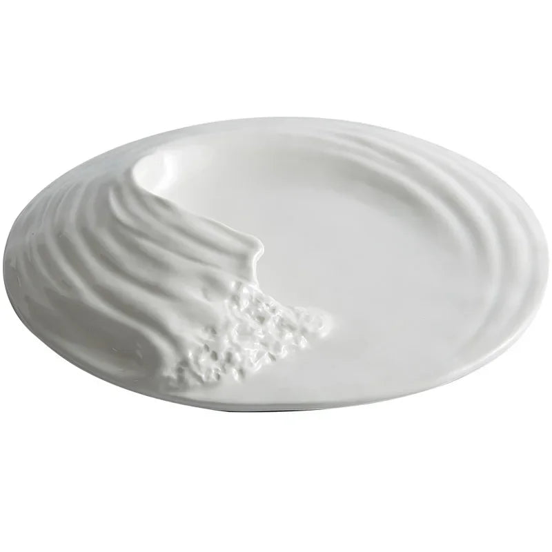Creativity Hailang Stereoscopic Ceramic Tableware Special-shaped Western Food Flat Plate High-grade Cold Dishes Set In The Hotel