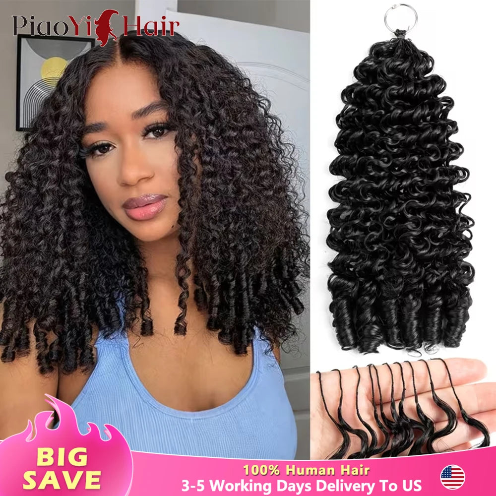 60g Per Bunldes 15A Burmese Curly Crochet Human Hair