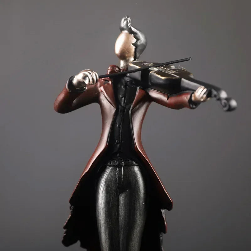 Vintage Play An Instrument Band Decoration Art Character Model Statue Creativity Figurines For Interior Desk Accessories Crafts