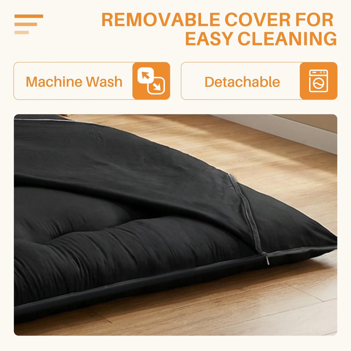 MCQ 4 Inch Japanese Floor Mattress Foldable Futon Mattress