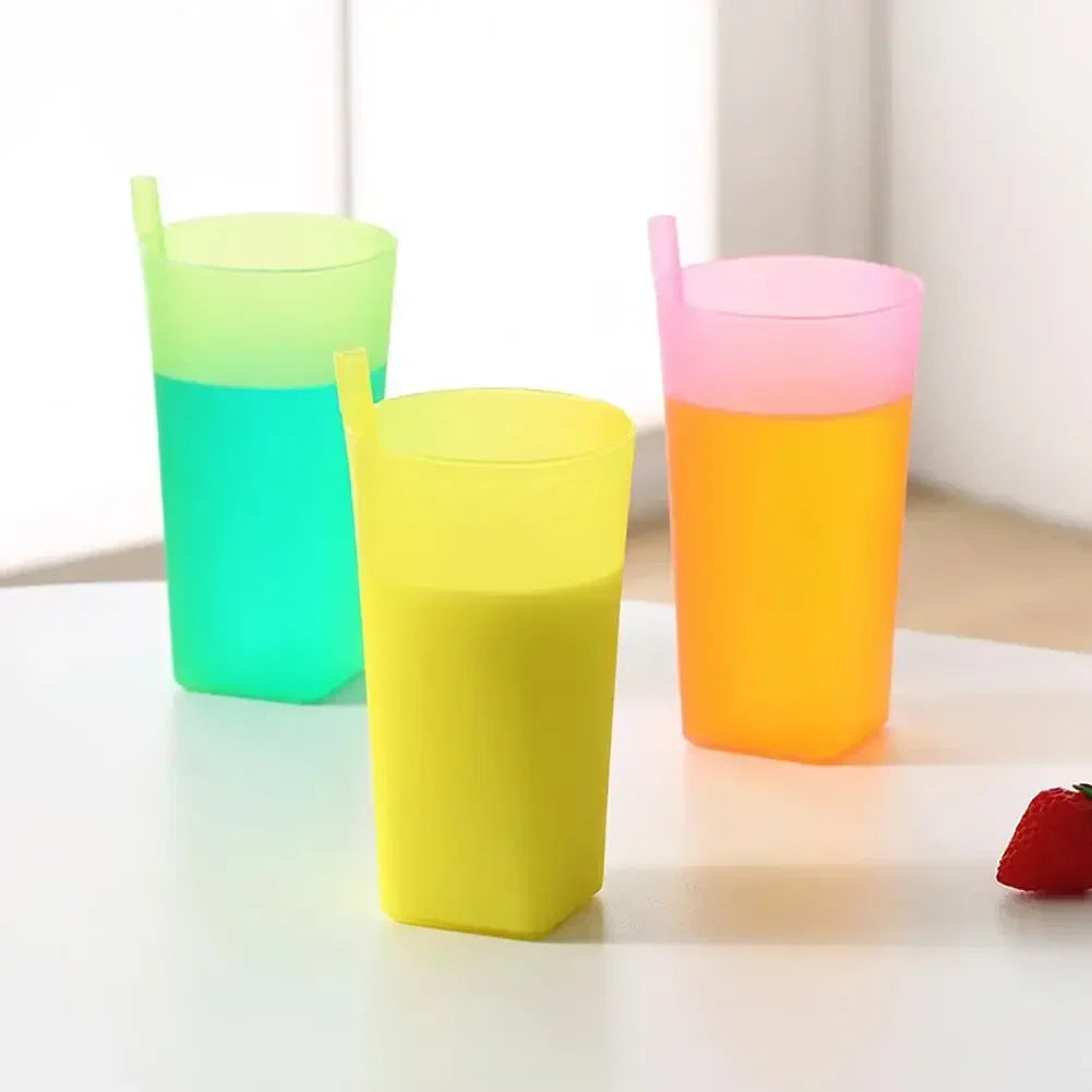 360ml Great Straw Cup Multipurpose Large Capacity Integrated Measuring Straw Drink Jug Juego Tazas De Cafe Y Plato
