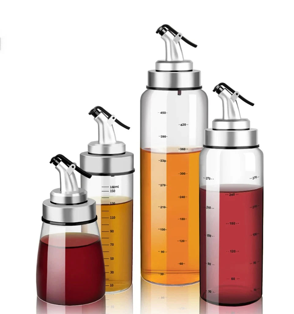180/300/500ml Cooking Seasoning Oil Bottle Sauce Bottle Glass Storage Bottles for Oil and Vinegar Oil Dispenser For Kitchen