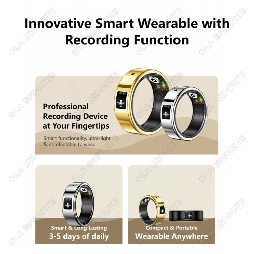 AI Recording Translation Smart Ring