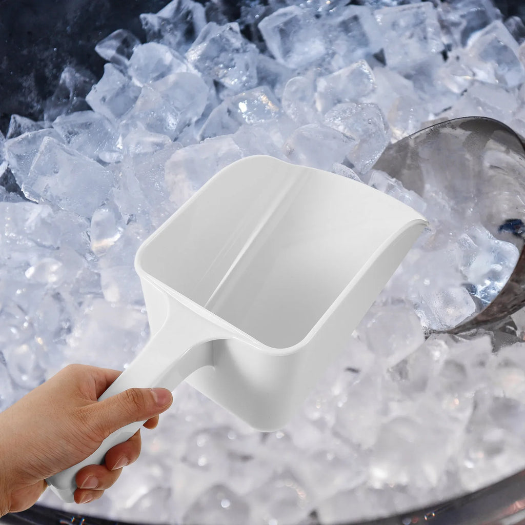 Ice Scoop Reusable Plastic Kitchen Shovel Smooth Grain Scoop For French Fries Rice Flour Serving Food Storage