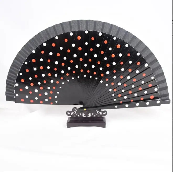 1pc Spanish Dance Performance Wooden Fans  Wedding Decoration Clothing Accessories Folding Fan