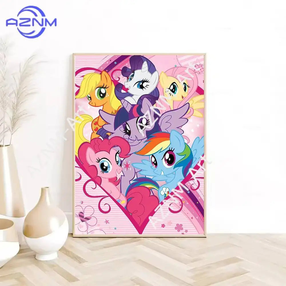 Cartoon M-My L-Little Pony Poster HD Sticky Wall Waterproof Home