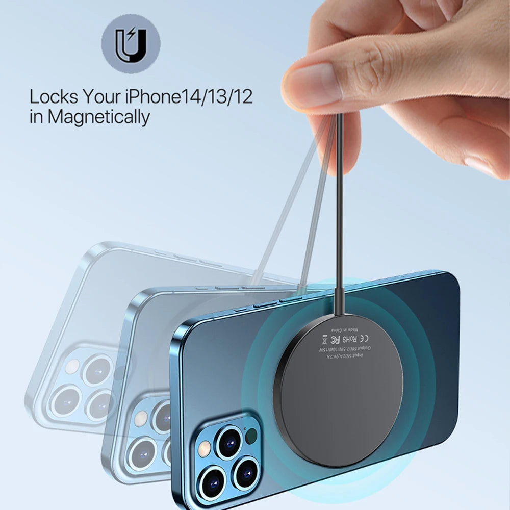 Magnetic Wireless Charger For iPhone 15 14 13 12 11 Pro XS Max Mini X XR Induction Fast Wireless Charging Pad For AirPods Pro 2