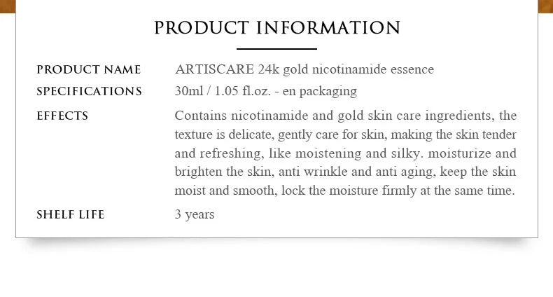 ARTISCARE 24K Gold Serum 3pcs/SET for Facial Care Eye Cream Moisturizing Face Essence Skin Care Products