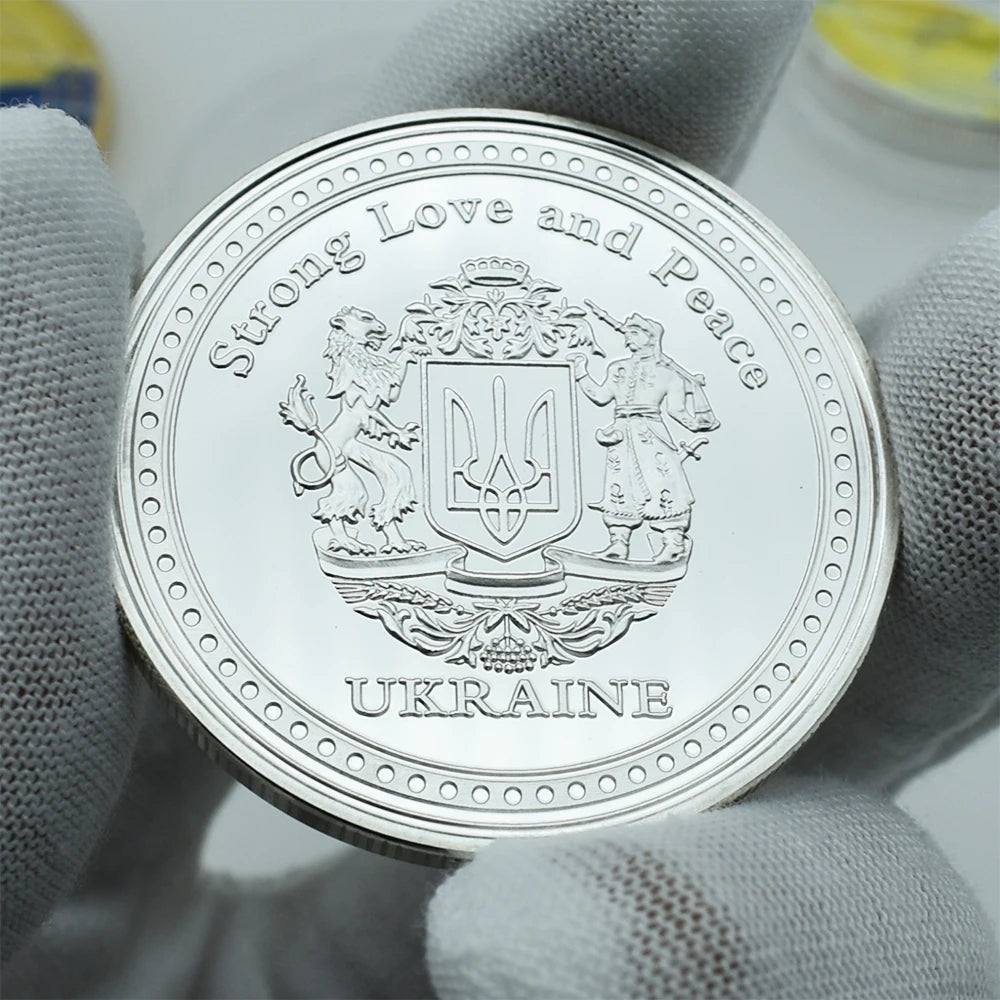 2022 Ukrainian Presidential Challenge Coin Zelensky War Coin Embossed Three-dimensional Commemorative Coin Collection Gift