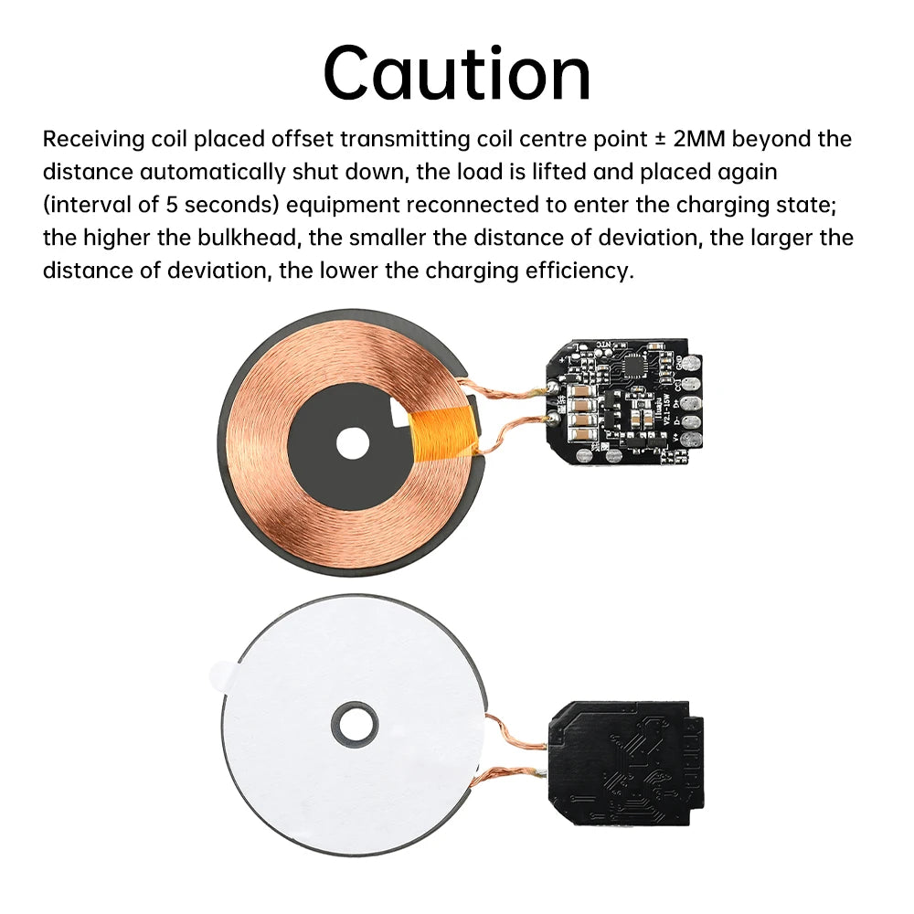 DC 5V/9V 5W/10W/15W High Power Wireless Charger Transmitter Module Coil Circuit Board DIY Fast Charging Module