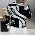 Men's Pullover Slim Fit Round Neck Crewneck Male Sweatshirt Contrasting Colors Cheap Luxury Simple Streetwear Loose Aesthetic