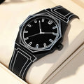 2D Sketch Line Men's Watch Fashion Minimalist Dial Silicone Strap