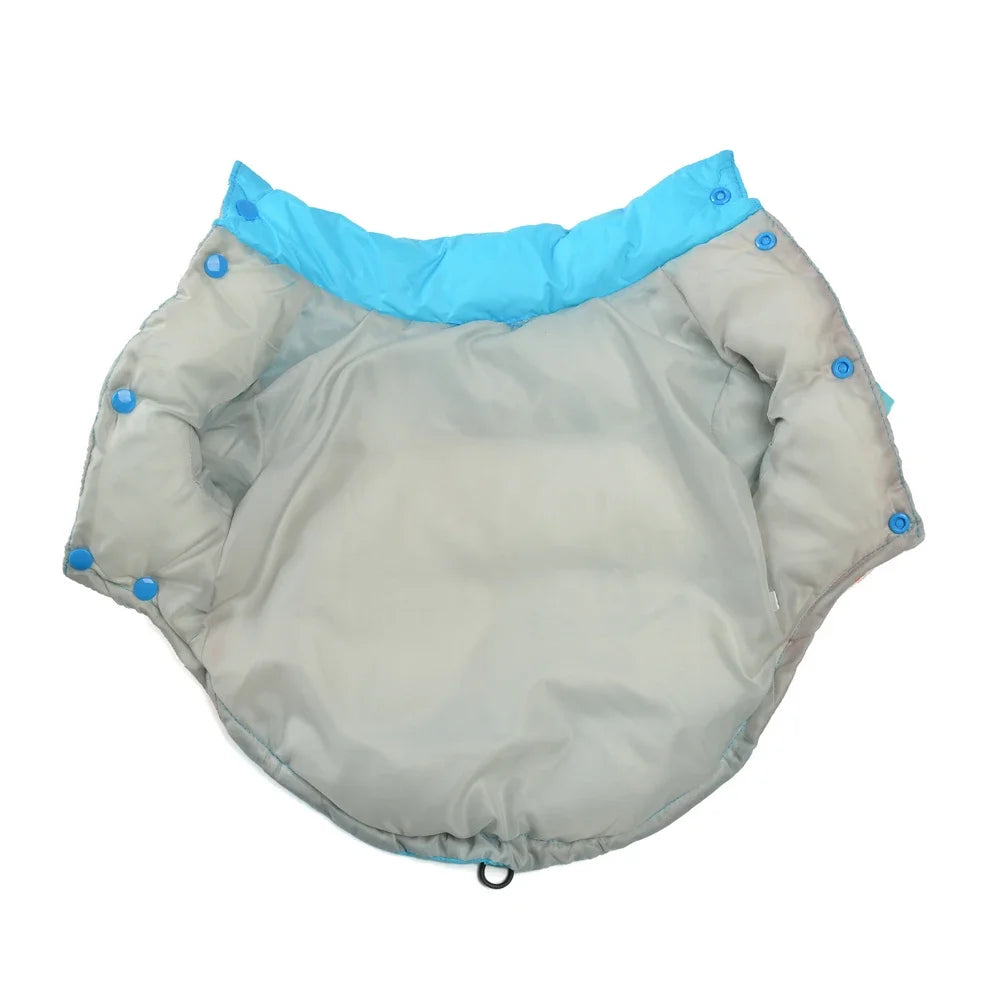 Warm Pet Clothes Waterproof Button Costume For Small Dogs Winter Cute Splicing Puppy Jacket Coat Chihuahua French Bulldog Outfit