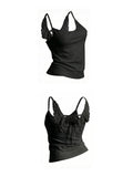 Korean Pure White Lace Vest Women Summer Tanks Bow High Waist Sexy