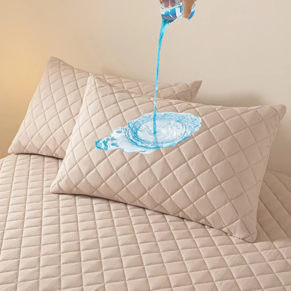 Waterproof Pillowcase, Excluding Pillows 3 Types of Jacquard 48x74cm Pillowcase for Bedroom,Pillow Cover for Home