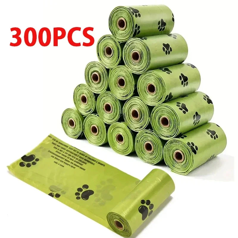 New Pet Biodegradable Trash Bag Dog Poop Bags Bulk Biobase Scented Poo Bag Degradable Cat Waste Bags Dog Poop Dispenser Gifts