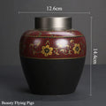 Black Urns for Ceramics Ashes Sealed Cremation Funeral Keepsake Human Pet Memorial Suitable Home Fireplaces Burial Ash Urn