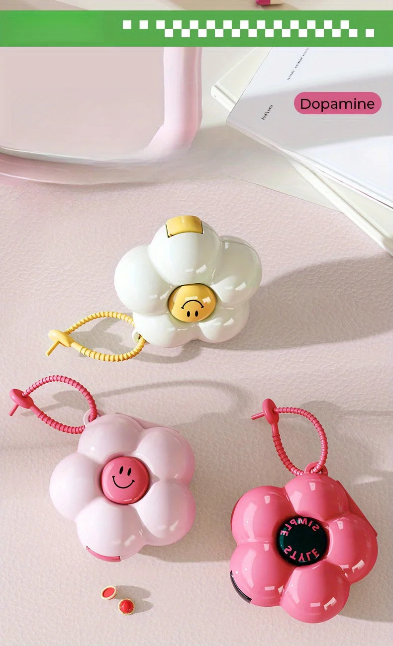 Portable Mini Storage Box with Floral Design with Compartments and Excellent Sealing Performance Travel Multipurpose Jewelry Box