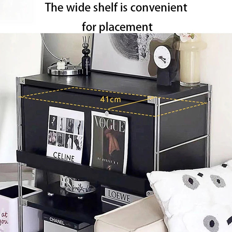 Wooden Storage Holders Living Room Aesthetic Racks Modern Floor Organizers Multifunctional Home Shelves Bedroom Decoration