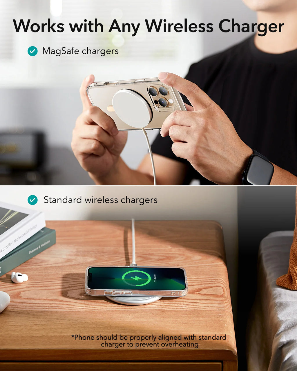 ESR for MagSafe Ring Magnet (HaloLock) Universal Magnetic Wireless Charger Kit for iPhone 17/16/15/14/13/12&Galaxy S26/25/24/23