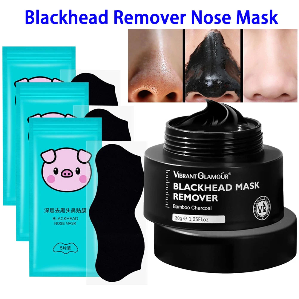 Bamboo Charcoal Blackhead Remover Nose Mask Peeling Mask Deep Cleansing Shrink Pore Moisturizing Skin Care