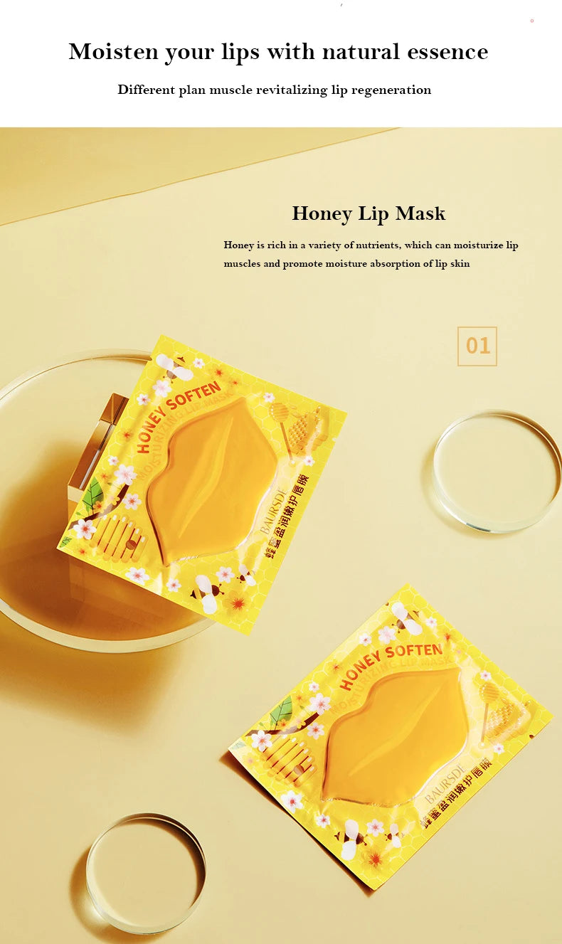 5/10pcs/lot Collagen Nourishing Lip Mask  Moisturizing Fruits Essence Firming Anti Wrinkle Lip Patch Skin Care