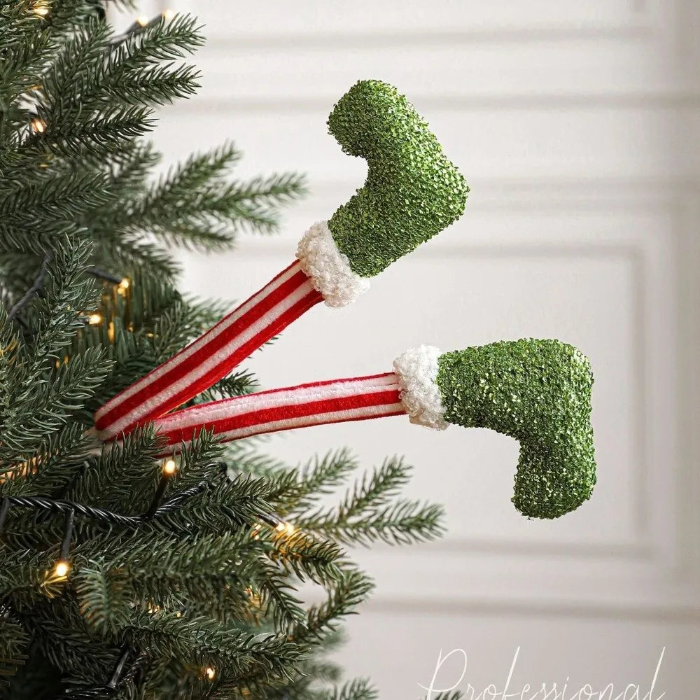 New Christmas Elf Legs Striped Boots Larger Xmas Tree Decorations Christmas Decorations Holiday Party
