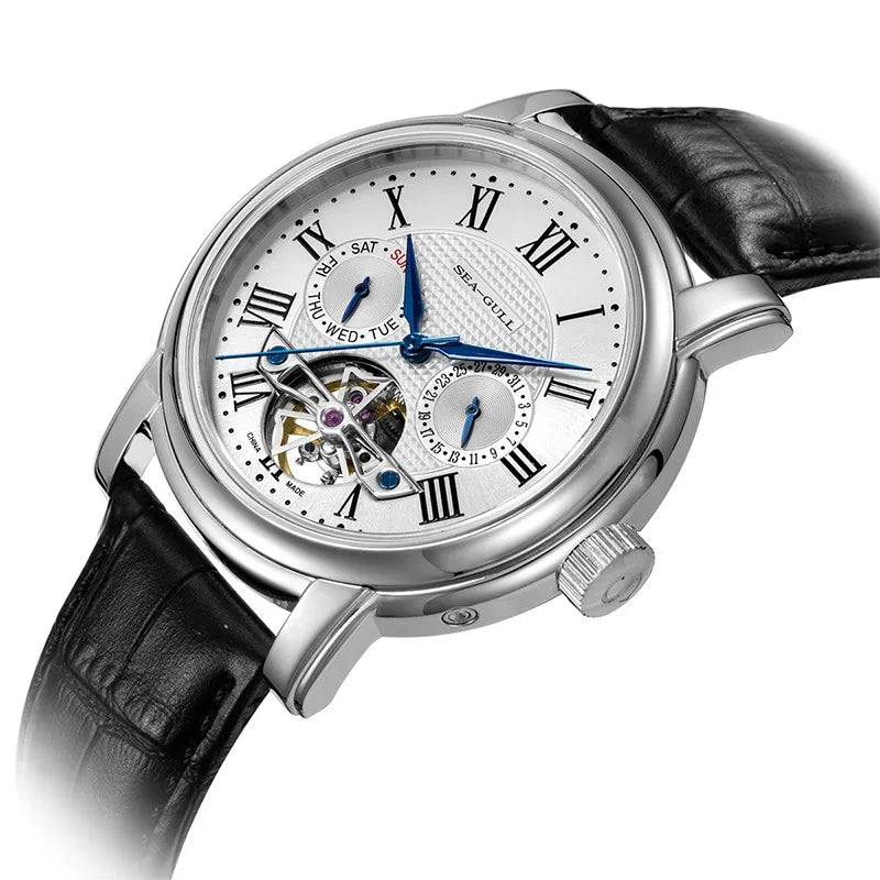 Seagull Luxury Watch Business Waterproof Male Clock Date Stainless