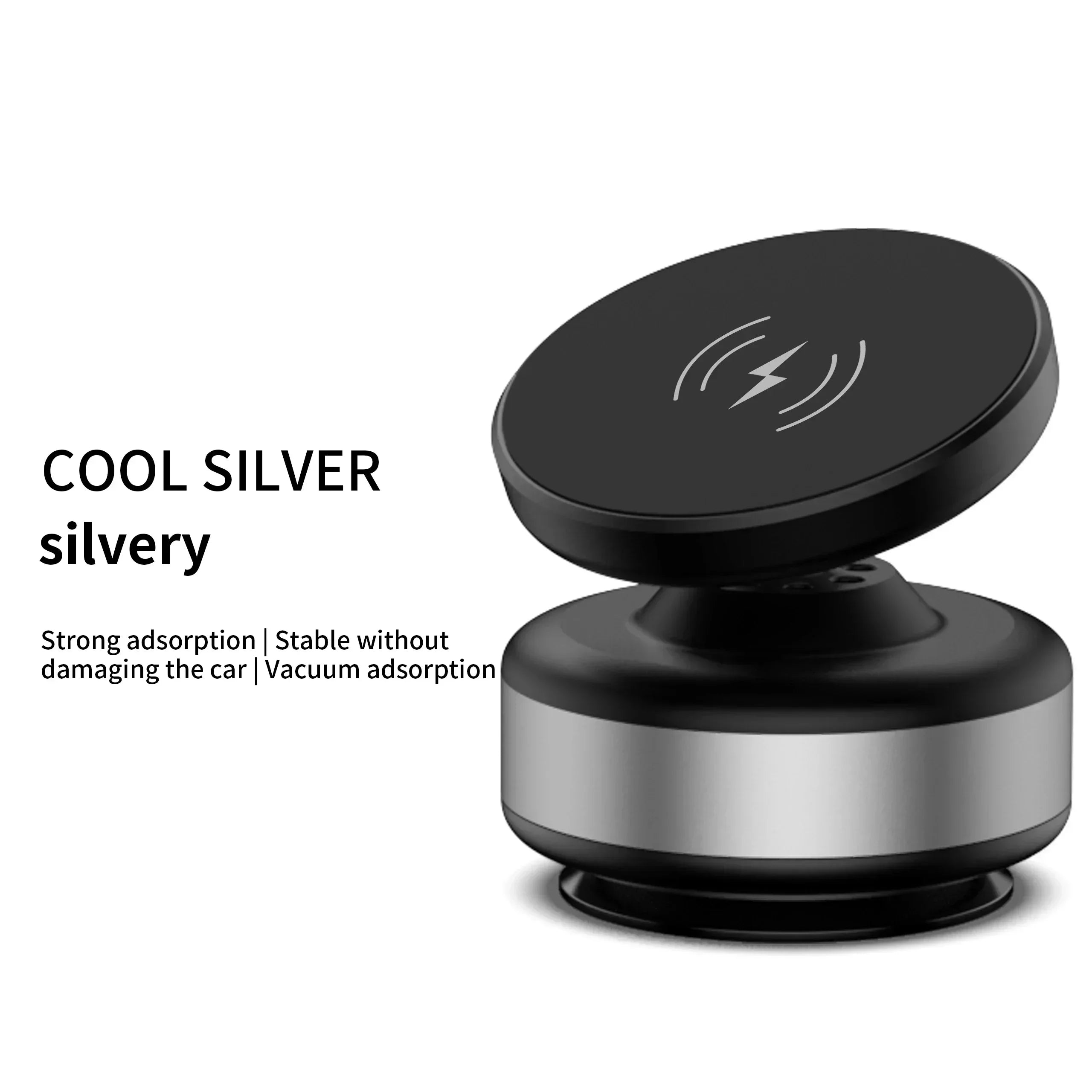 Car Center Console Wireless Charger Magnetic Vacuum Suction Cup Phone Holder for Magsafe iPhone 16 15 14 13 Fast Charging Stand