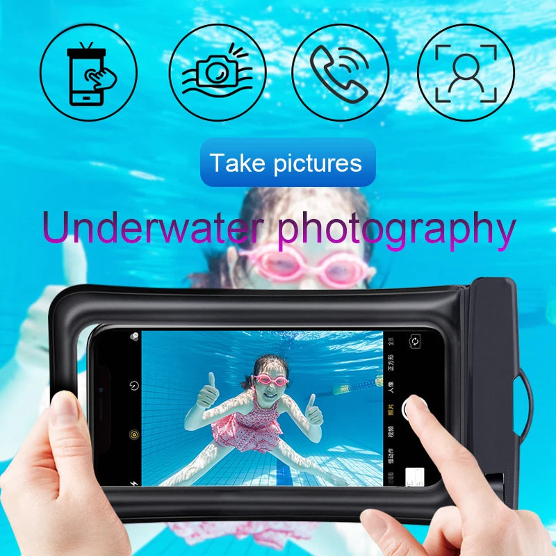 Waterproof Phone Case Swimming Floating Airbag Mobile Phone Bag