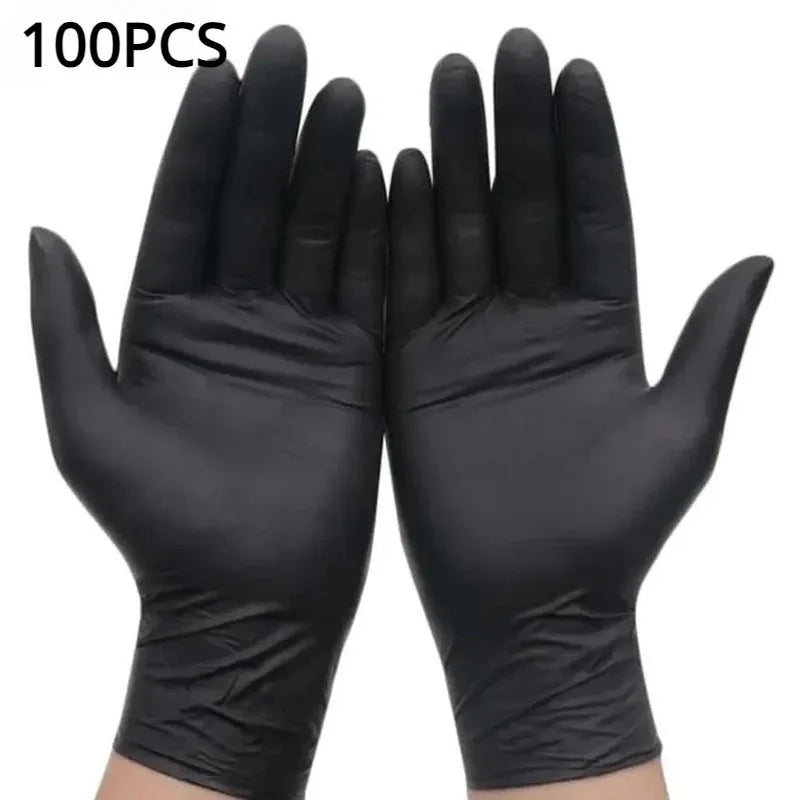 100/50/20PCS Disposable Black Nitrile Gloves For Household Cleaning Work Safety Tools  Gardening Gloves  Kitchen Cooking Tools