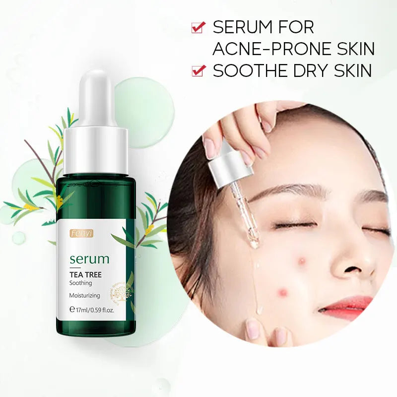LAIKOU TEA TREE Face Serum Oil-control Anti-Aging Shrink Pores Acne Treatment Whitening Moisturizing Tea Tree Essence Skin Care