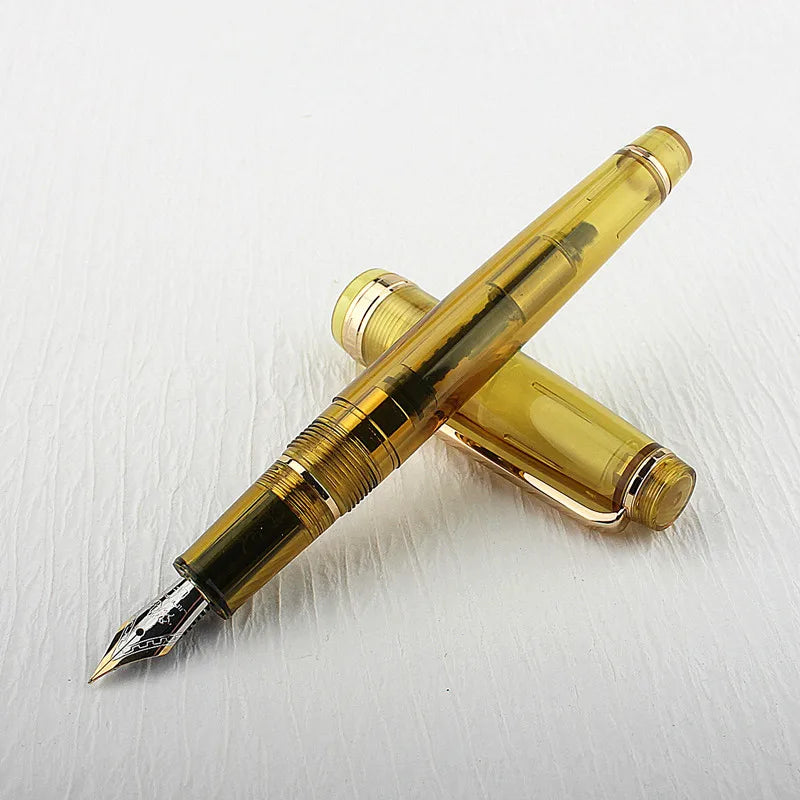JINHAO 82 Fountain Pen Transparency Pen Spin Golden EF