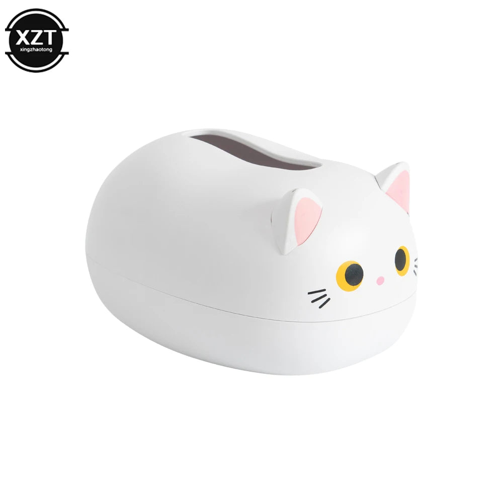 Kawaii Cat Tissue Box Kitchen Napkin Storage Box Wc Paper Container Desktop Toilet Paper Holder Nordic Style Home Decoration