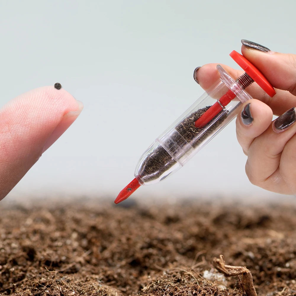 Mini Sower Hand-held Garden Sowing Supplie Tool Spring Flower Gardening Vegetable Seeding Dispenser Syringe Seeder Light Compact