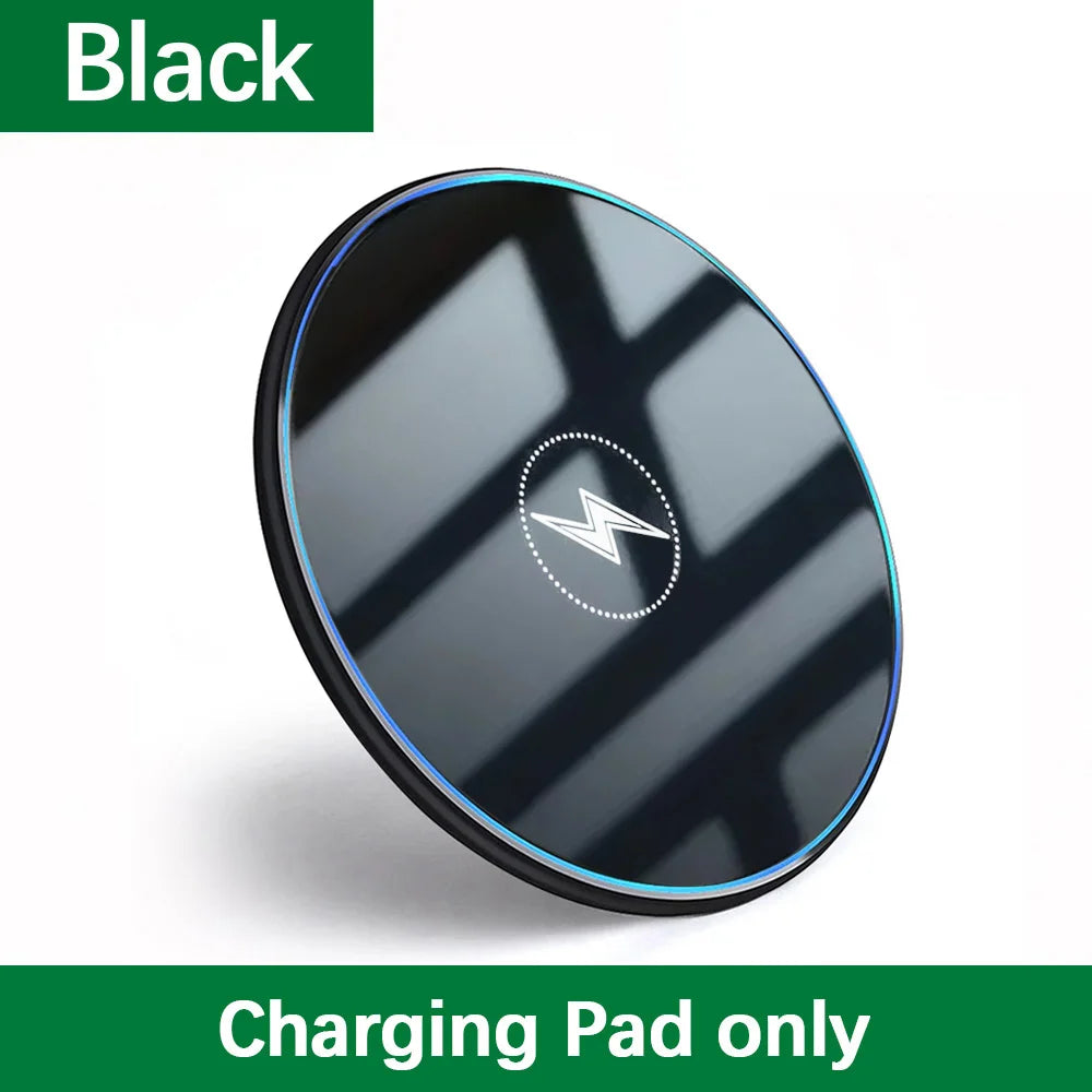 Wireless Charger Stand Pad, Fast Induction Charging Dock Station, iPhone 17, 16, 15, 14 Pro Phones