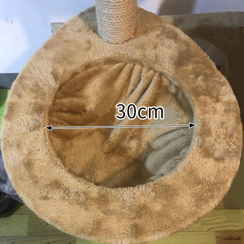 Cat Scratching Post Cat Tree Sisal Solid Wood DIY Cat Climbing Frame Replacement Post Accessories Kitten Toy Tower Scratcher