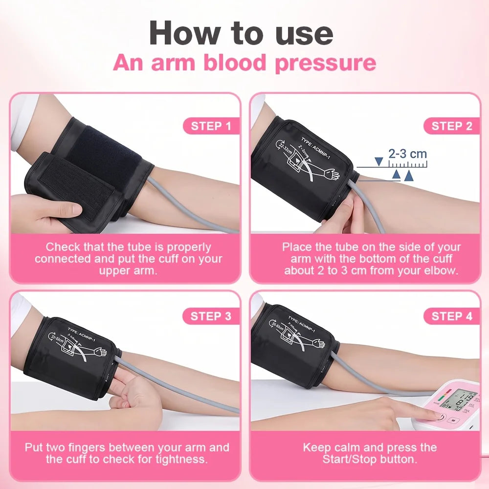 Upper Arm Blood Pressure Monitor Automatic Digital Heart Rate