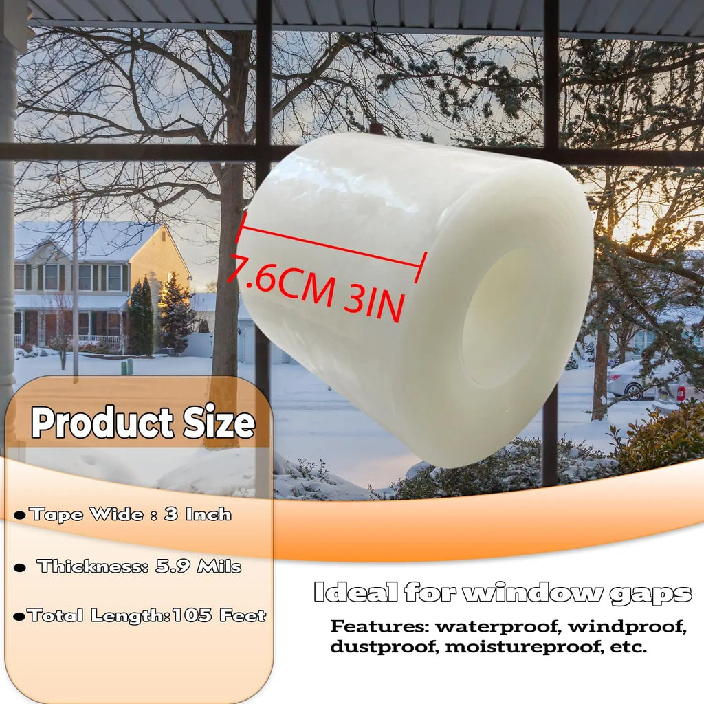 Window Insulation for Winter Weather Sealing Tape Residue Free