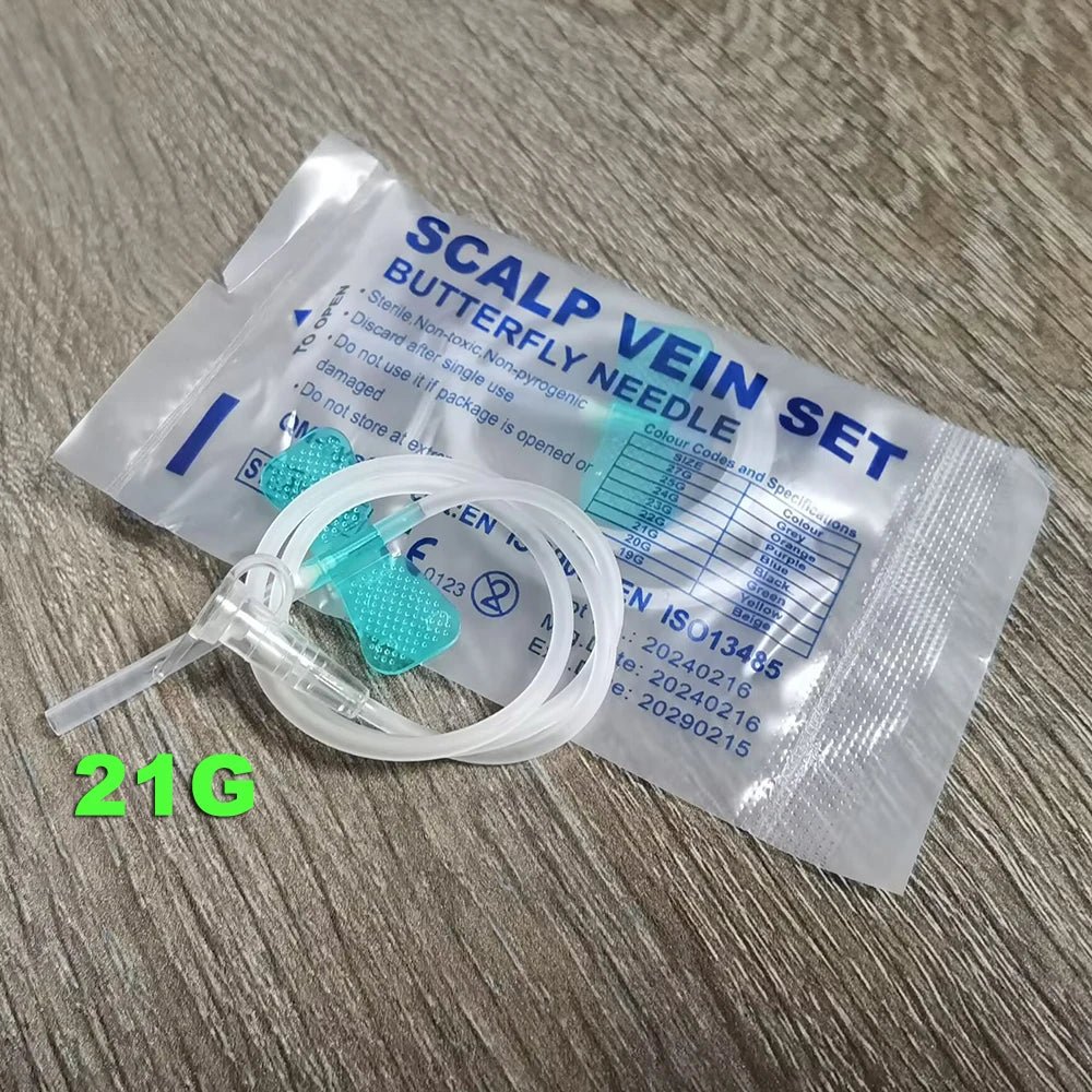 200 Pcs Disposable Butterfly Blood Collection Needle double wing type Blood Collection Needle Pet Care Room Cat Dogs Animal