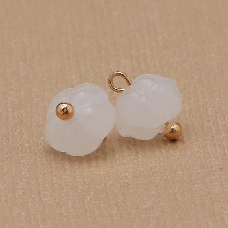 Glass Imitation Jade Mushroom Buttons Exquisite Retro Shirt Button Buckles for Cheongsam Cardigan Decor Sewing Scrapbooking
