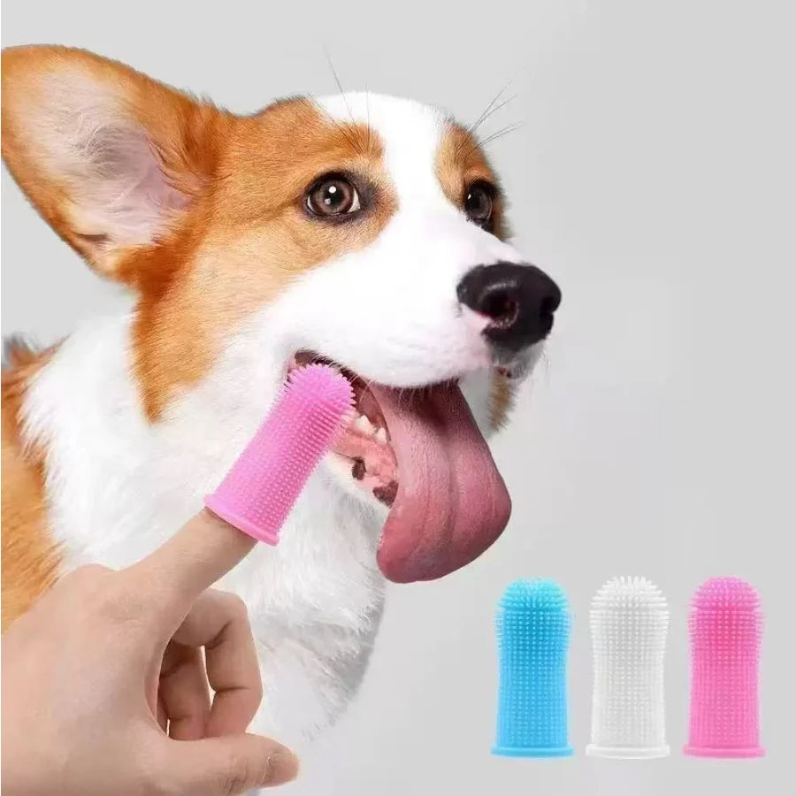3-Sided Pet Toothbrush Dog Plastic Toothbrush Removing Tartar