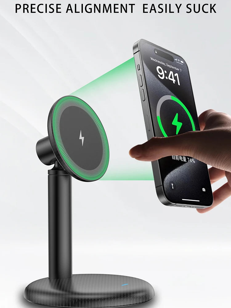 2025 25W Magnetic Wireless Charger Stand Pad For iPhone 16 15 14 13 12 Pro Max 30W Qi2 Fast Charging Station