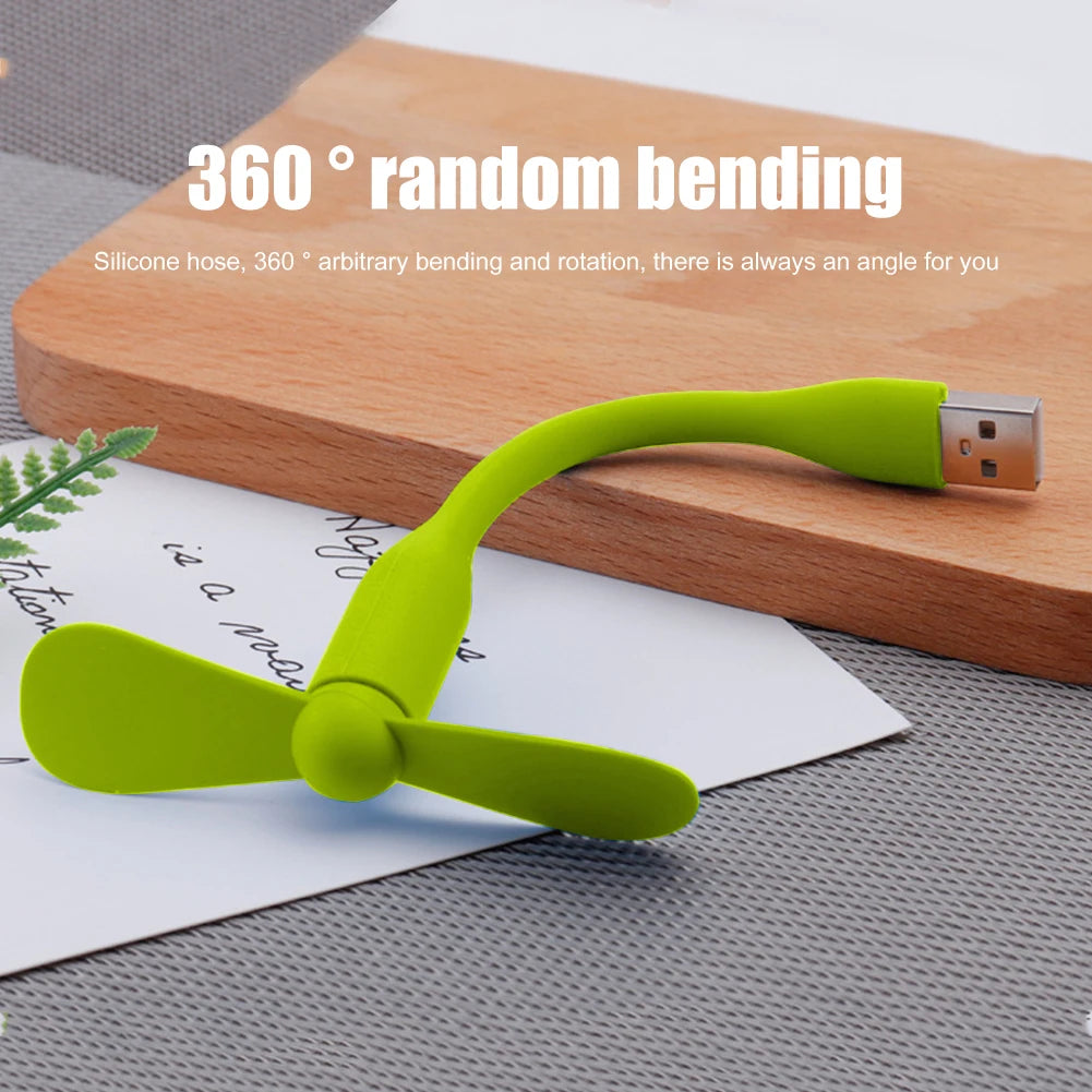 Flexible USB Mini Fan for Laptop & Power Bank