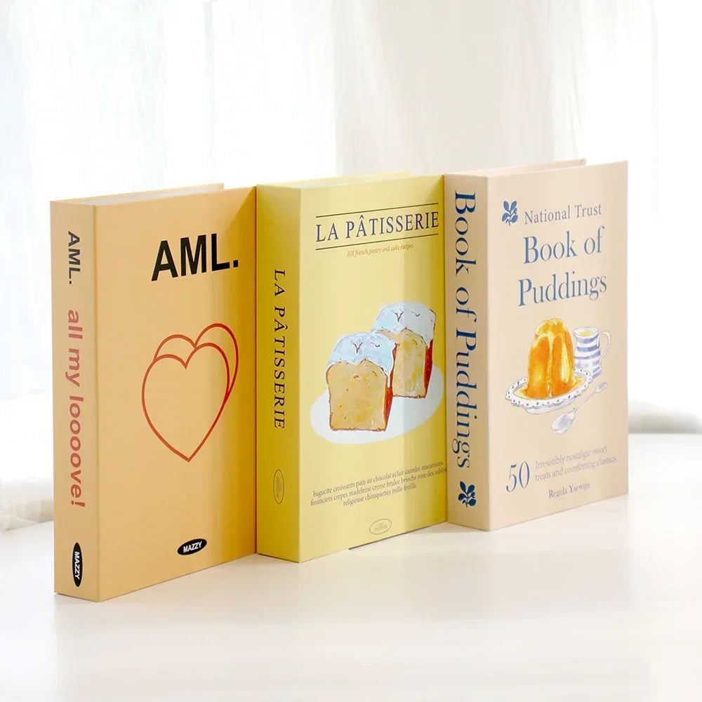 3Pcs Foldable Fashion Fake Books Living Room Decoration Designer Books Coffee Table Ornaments Club Hotel Room Villa Prop Books