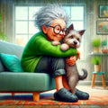 Huacan 5D DIY Diamond Painting Portrait Grandma Kits Full Drill Embroidery Old Lady Rhinestone Pictures Mosaic Animal Home Decor