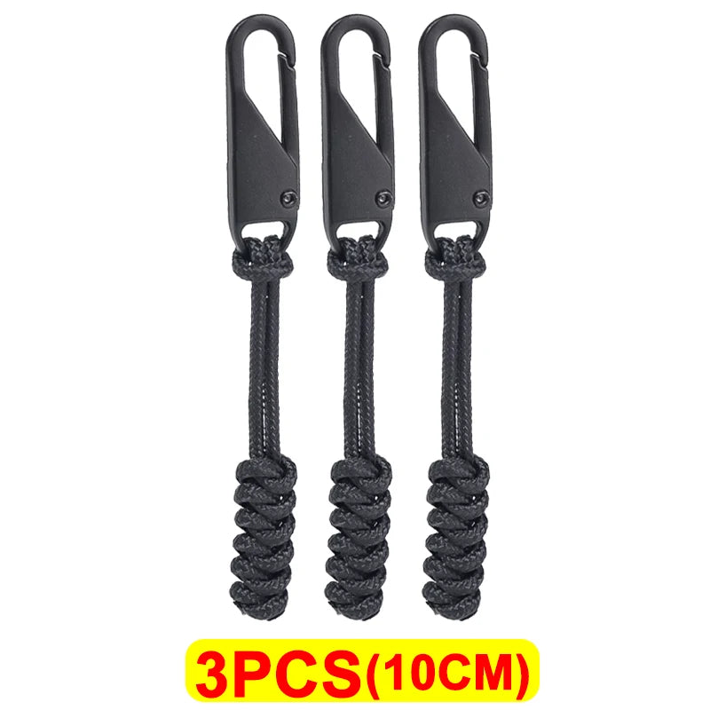 Universal Metal Zipper Pull Outdoor Bag Zipper Pull Head Umbrella Rope Woven Zipper Replaceable DIY Craft Sewing Tool Repair Kit