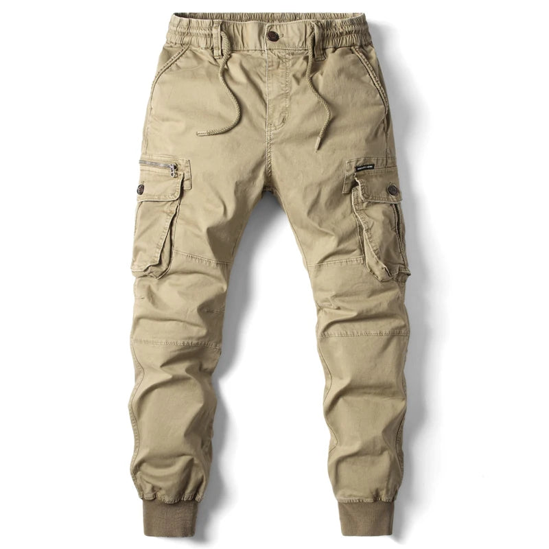 Cotton Men Cargo Pants Khaki Casual Men Tactical Joggers