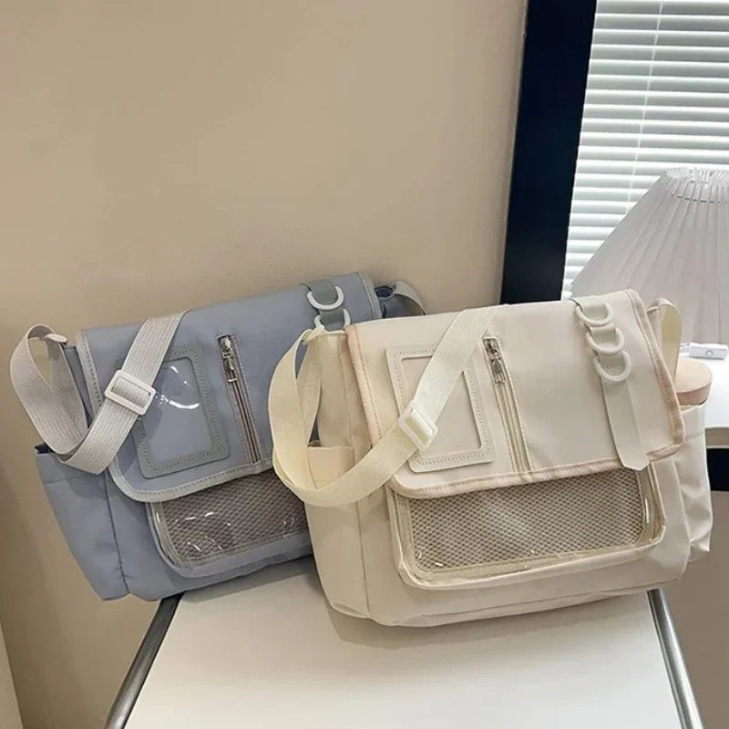 Y2K Japanese Harajuku School Bags for Girls Transparent Itabag